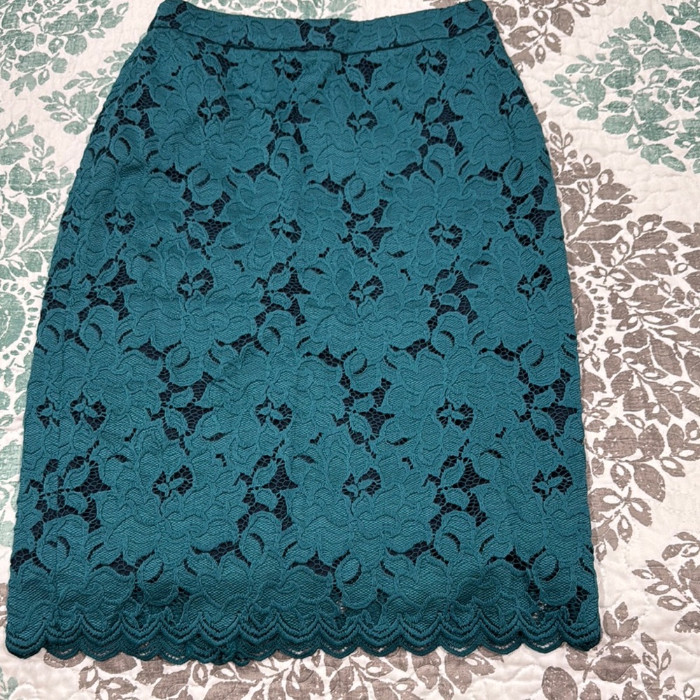Anthropologie Blue Knee-Length Pencil Skirt for Work